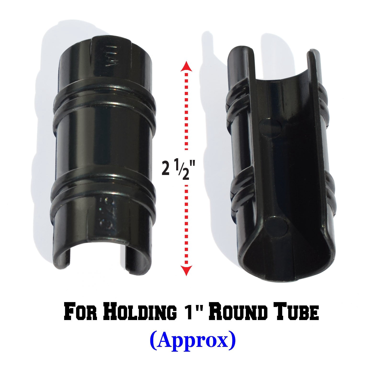 SUNNYOUTDOOR Black Pipe Clamp PVC Pipe Garden Buildings Tube Clip for Greenhouse Banner Frame Shelters, 4 Sizes for Choice (10 PCS, Dia.1 inch)