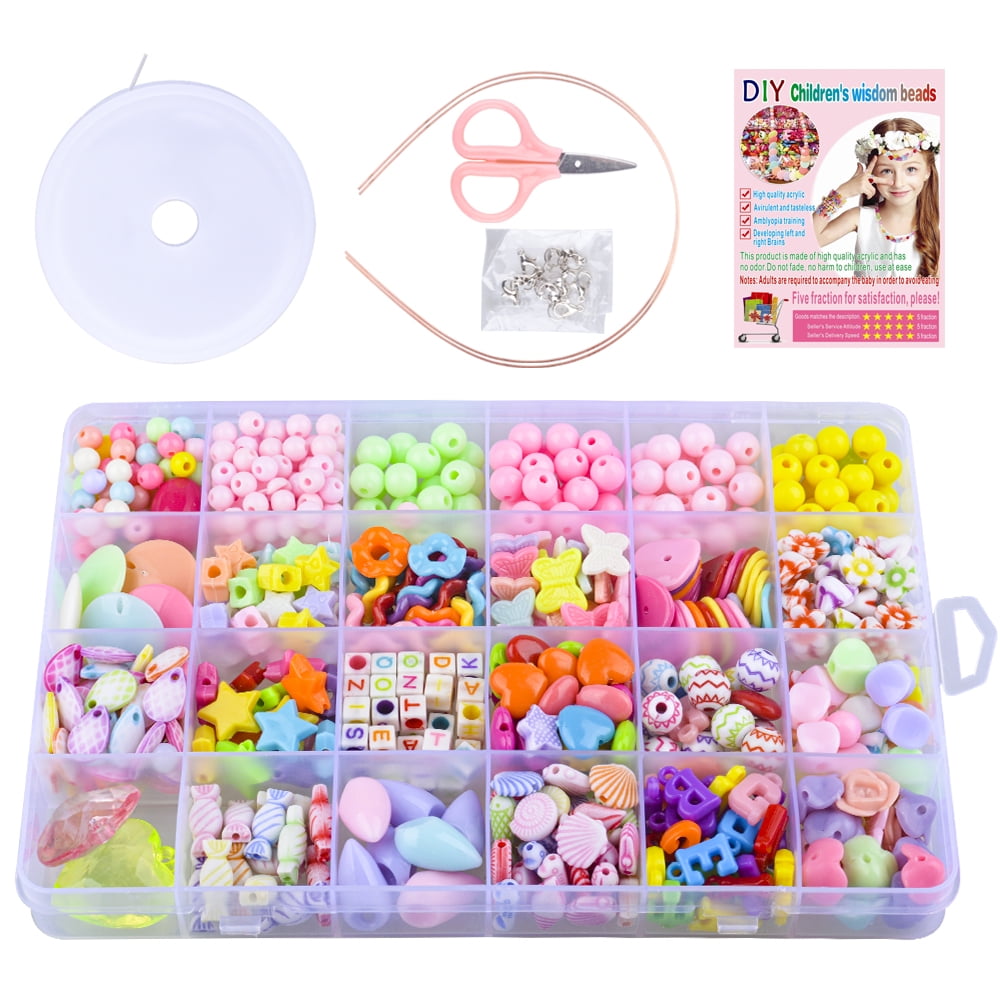 Seenda Pop Beads,500 Pcs Snap Beads for Kids Crafts DIY Jewelry Making Kit  to Bracelets Necklace Hairband and Rings Toy for Age 3 4 5 6 7 8 Year Old  Girls Toys 