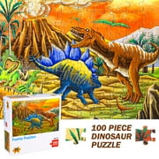 SUNNYPIG Dinosaur Jigsaw Puzzles for Kids Puzzles for 3 4 5 Year Olds Boy Toys,Dinosaur Toys for Boys, 100 Piece Jigsaw Puzzles for Children Kids Dinasour Gift for Boys Girls Age 3 4 Year Old