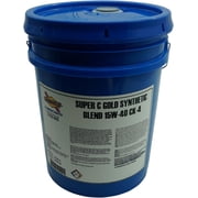 SUNOCO 3143-005 3143 Super C Gold 15W-40 Synthetic Blend Diesel Engine Oil   5 Gallon Pail   API CK-4