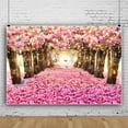 thumbnail image 1 of SUNOLIFE 10x8ft,Baby Shower Birthday Backdrops Banner Pink Cherry Blossom Castle Photography Background Decorations, 1 of 3