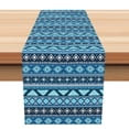 thumbnail image 1 of SUNOLIFE Blue Boho Table Runner Indian Bohemian Table Runner for Kitchen Dining Decoration 13 x 90 Inch, 1 of 4