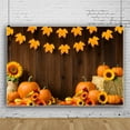 thumbnail image 1 of SUNOLIFE Fall Backdrop Banner Thanksgiving Pumpkins Background Decorations 8x6ft, 1 of 3