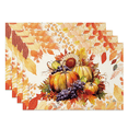 thumbnail image 1 of SUNOLIFE Fall Pumpkins Placemats Set of 4,Autumn Thanksgiving Party Table Decorations 12x18 inch, 1 of 7