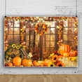 thumbnail image 1 of SUNOLIFE Fall Thanksgiving Backdrop Banner Autumn Nature Photo Background Banners 5x3ft, 1 of 3