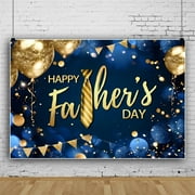 SUNOLIFE Happy Father's Day Backdrops Banner I Love Dad Photography Background for Party Decorations 7x5ft