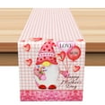 thumbnail image 1 of SUNOLIFE Happy Mother's Day Table Runner,Pink Buffalo Plaid Gnome Kitchen Dining Table Decoration for Home Party 13 x 72 Inch, 1 of 4
