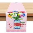thumbnail image 1 of SUNOLIFE Happy Mother's Day Table Runner,Pink Floral Kitchen Dining Table Decoration for Home Party 13 x 72 Inch, 1 of 4