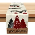 thumbnail image 1 of SUNOLIFE Merry Christmas Table Runner Xmas Tree Kitchen Dining Table Decorations 13 x 108 Inch, 1 of 4