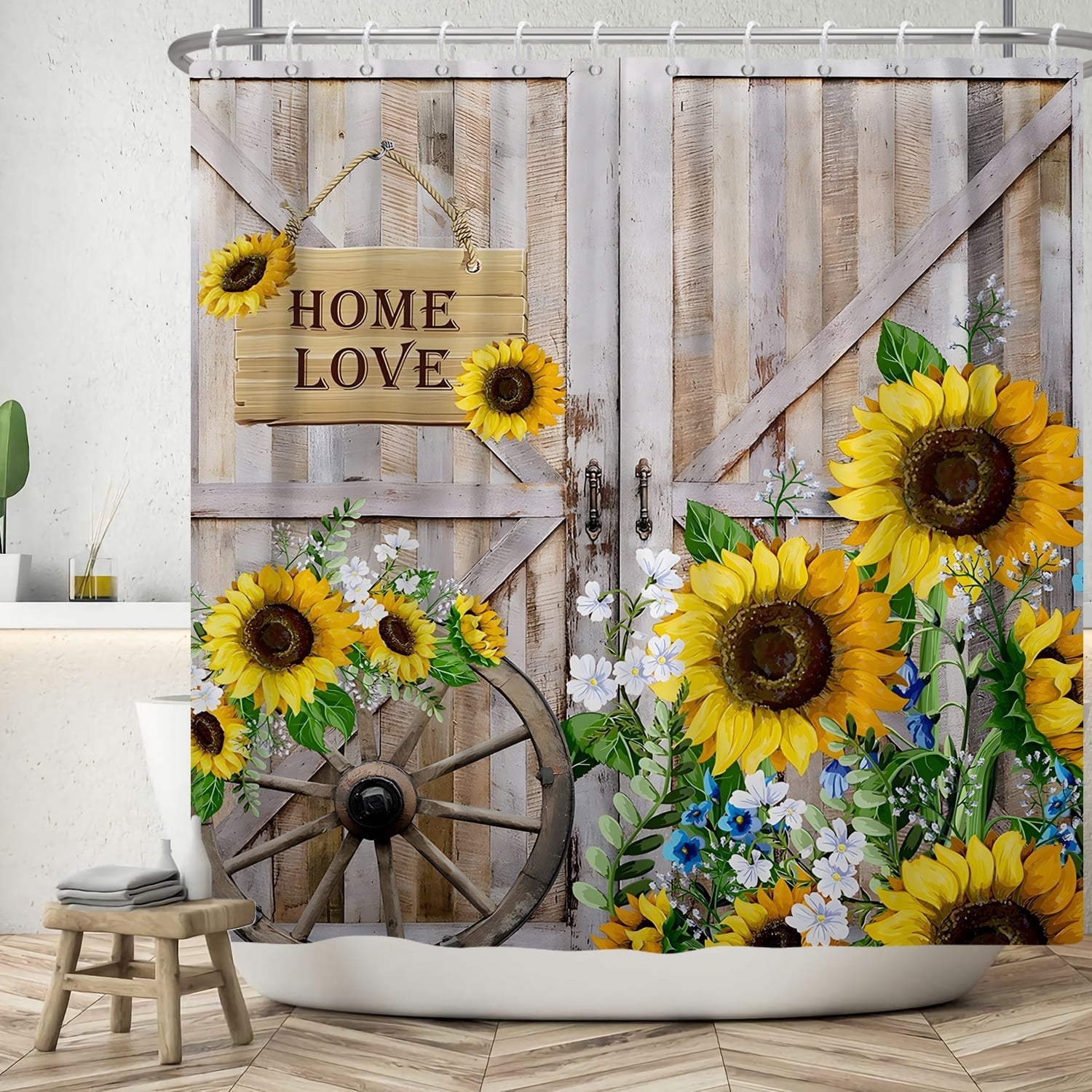Sunflower Highland Shower Curtain GFTOHD14277