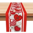 thumbnail image 1 of SUNOLIFE Valentine Table Runner Red Valentine's Day Kitchen Dining Table Decorations 13 x 108 Inch, 1 of 4