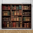 thumbnail image 1 of SUNOLIFE Vintage Library Backdrop Banner Bookcase Bookshelf Photo Background 8x6ft, 1 of 3