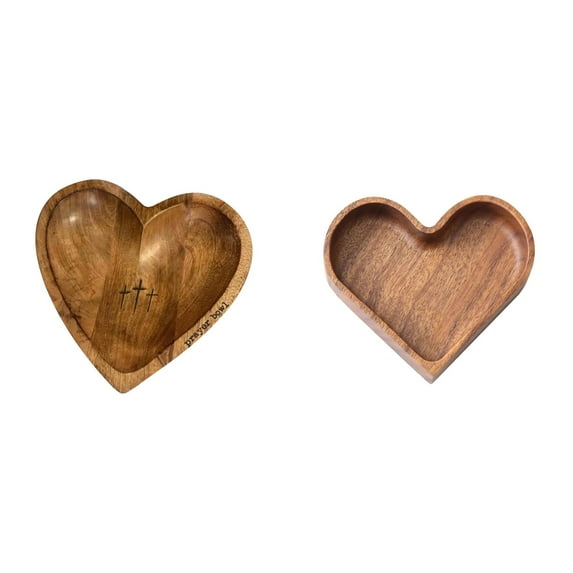SUNONESIE2pcs Bamboo Serving Tray Heart Shaped Cheese Board Charcuterie Board Wood Serving Platters Valentine'S Day Mother Day Kitchen Table Decorations Supplies