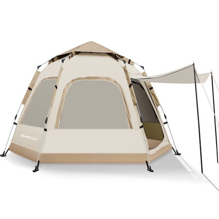 SUNOYAR 4-6 Person Tent for Camping, Camping Tent with Carry Bag, Instant Tent for Outdoor/Hiking/Traveling