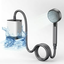 SUNOYAR Portable Camping Shower, Outdoor Portable Shower Pump Rechargeable for Camping, Hiking, Traveling, Beach, Washing