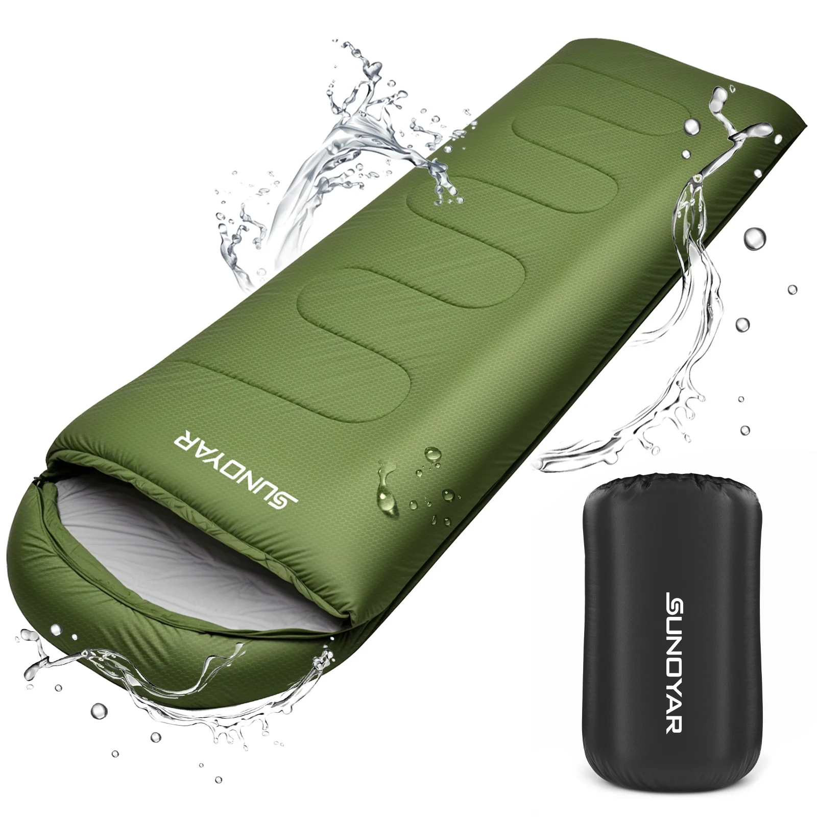 SUNOYAR Thermal Sleeping Bag, 14-59℉, Waterproof, Portable SUNOYAR Thermal Sleeping Bag, 14-59℉, Waterproof, Portable
