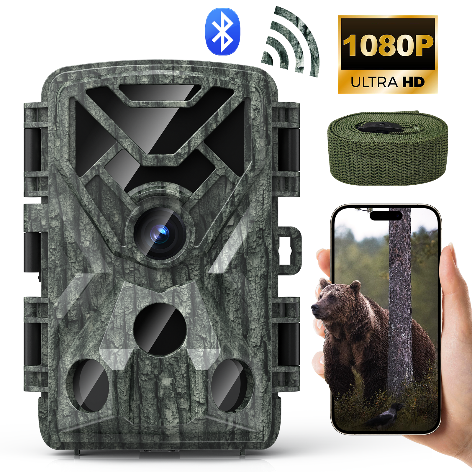 SUNOYAR 48MP 1080P Wifi Trail Camera, Night Vision