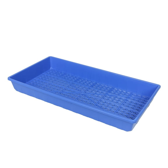 SUNPACK 10 x 20 Heavy Duty Mesh Plastic Seed Starting Tray, Blue, 2.3 - Ensures Water Drainage and Aeration, Perfect for Greenhouses or Indoor Gardening