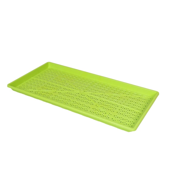 SUNPACK 10 x 20 Heavy Duty Mesh Plastic Seed Starting Tray, Lime Green, 1 - Ensures Water Drainage and Aeration, Perfect for Greenhouses or Indoor Gardening