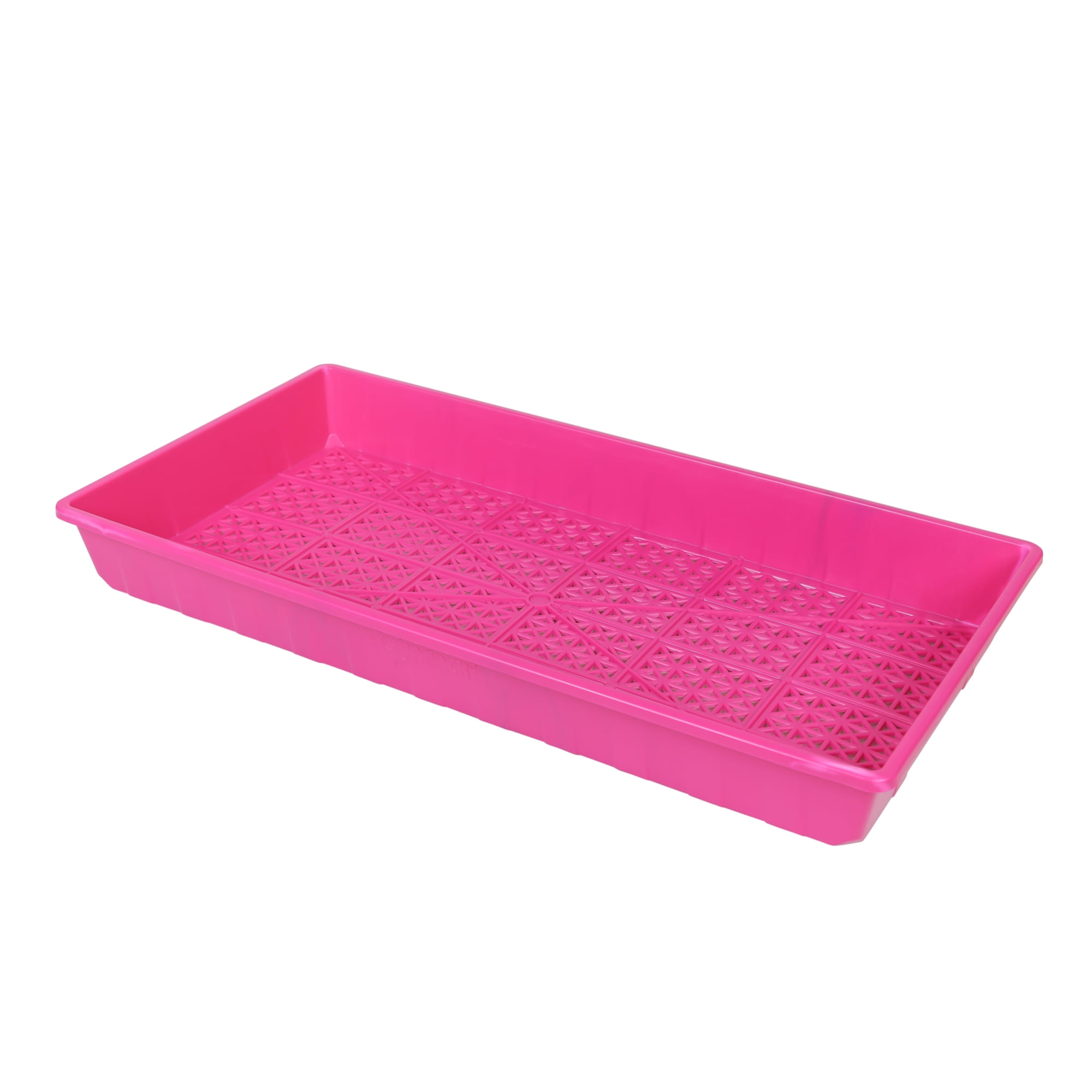 SUNPACK 10” x 20” Heavy Duty Mesh Plastic Seed Starting Tray, Magenta, 2.3" - Ensures Water Drainage and Aeration, Perfect for Greenhouses or Indoor Gardening