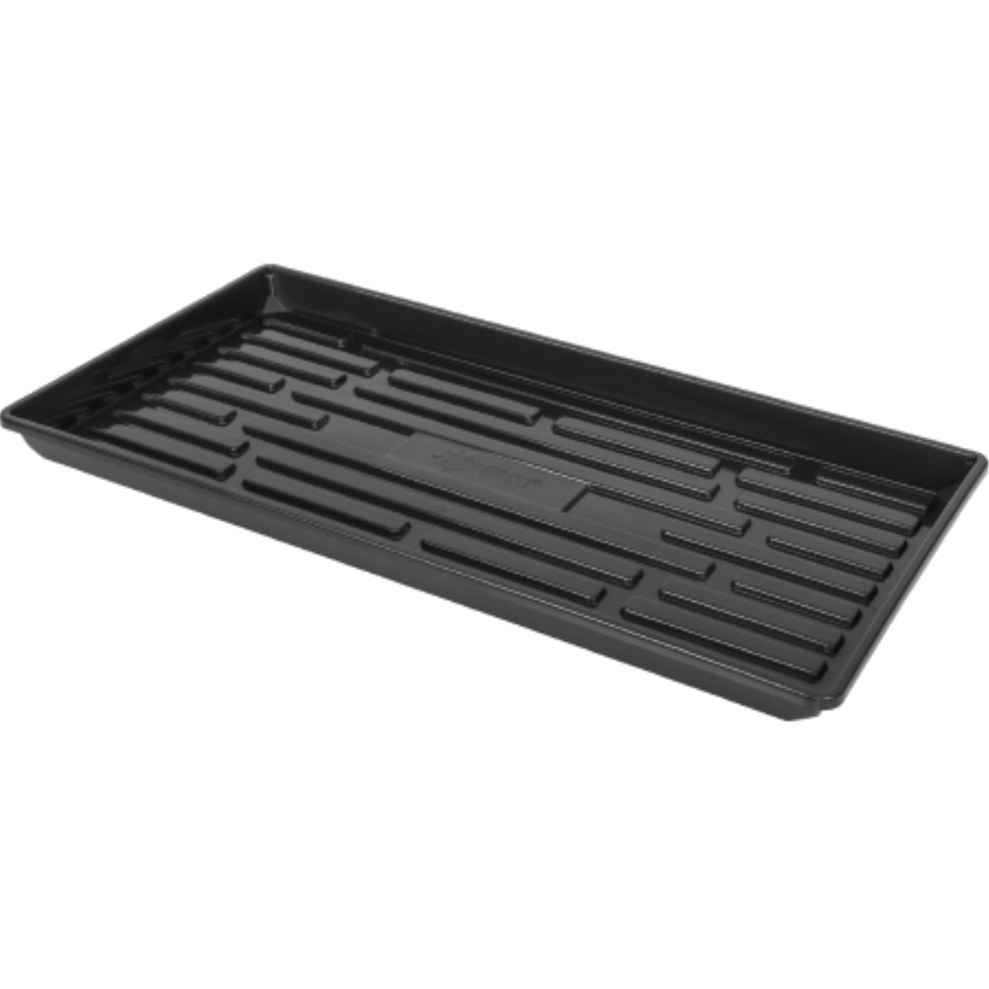 SUNPACK 10" x 20" Heavy Duty Plastic Seed Starting Tray, Black, 2.5" - Contains No Drainage Holes, Ideal for Greenhouses or Indoor Gardening