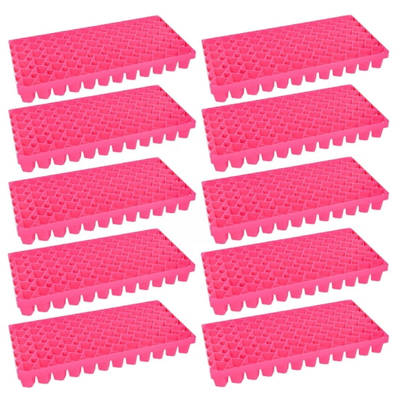 SUNPACK 10" x 20" Seed Starting Air Prune Propagation Tray, Magenta, 2.5" (Pack of 10)