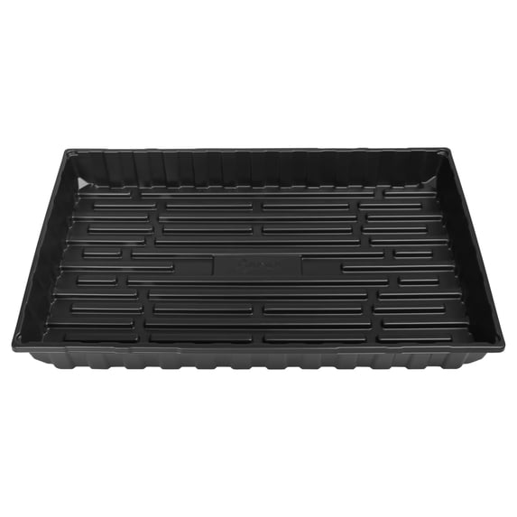 SUNPACK 14” x 22” Extra Strength Plastic Seed Starting Tray, Black, 2.5" - No Drainage Holes, Ideal for Greenhouses or Indoor Gardening - Made of BPA-Free Plastic