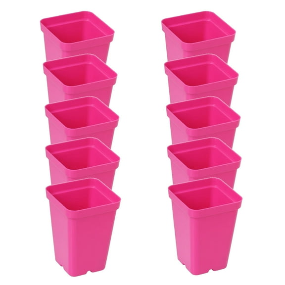 SUNPACK 2.5" Square Seedling Pot for Indoor Gardening, Lime Green (Pack of 10)