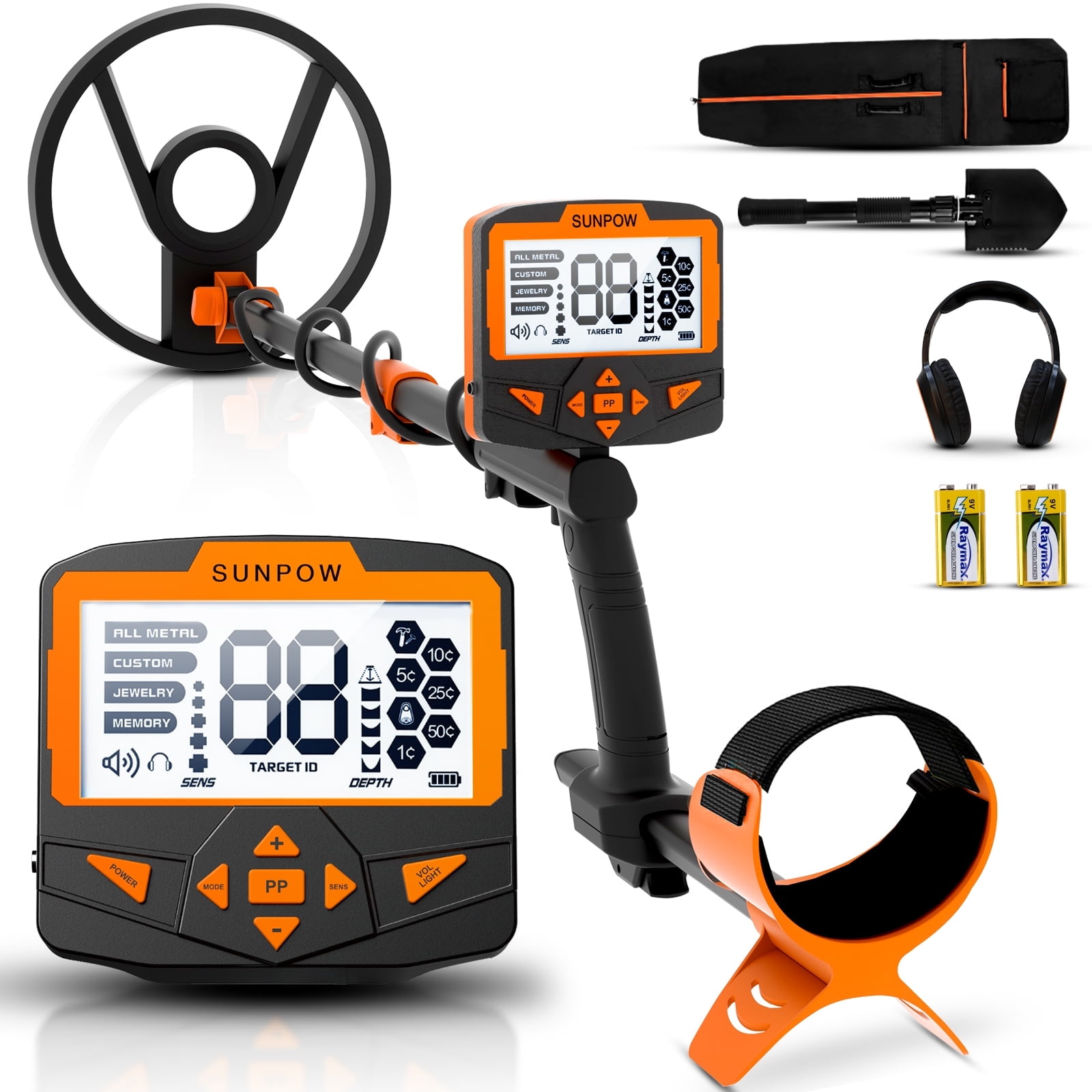 SUNPOW Professional Metal Detector for Adults Waterproof, Enhanced