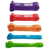 Progressive Resistance Bands Set (3/4/5-Pack) - Heavy Duty Workout Bands for Strength Training & Pull-Up Assistance (5-175lb) w/Guide & Bag