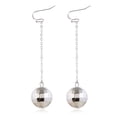 thumbnail image 1 of SUNRI 1set Disco Ball Earrings Golden Silver Mirror Ball Earrings Dance Party Costume Accessories for Women Ear Embellishments, 1 of 11