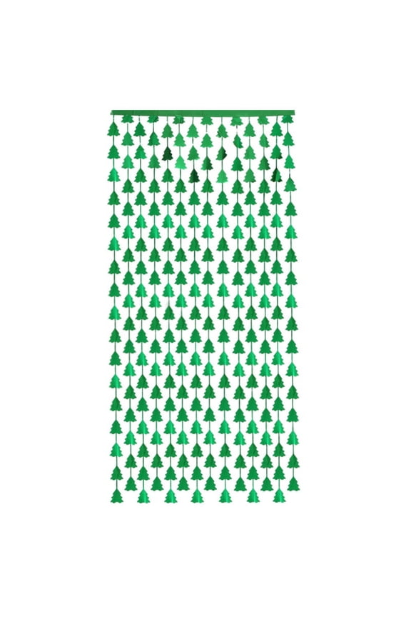 Christmas Tree Tinsel Curtain Metallic Door Curtains Backdrop Party Decorations