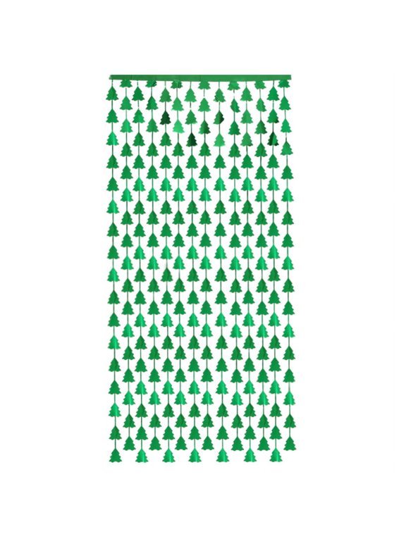 Christmas Tree Tinsel Curtain Metallic Door Curtains Backdrop Party Decorations