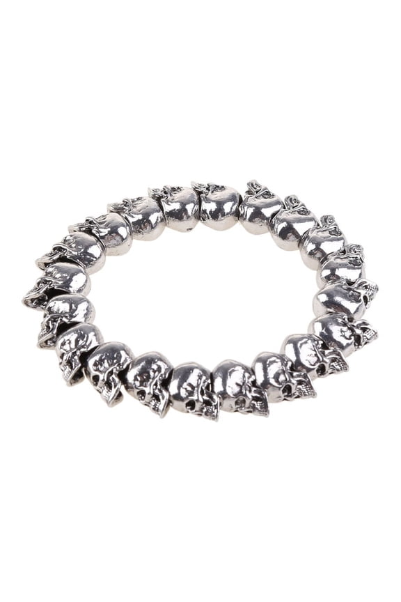 Skeleton Bracelet High Polished 3D Skull Punk Gothic Style Biker Jewelry Gift Travel Souvenirs Awards Commemoration