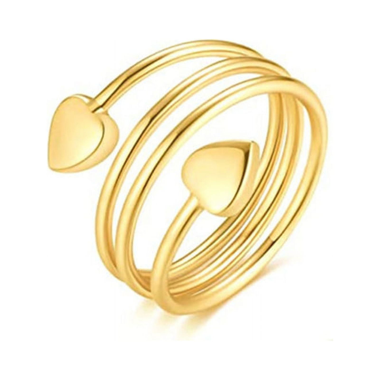 MagnetRX Magnetic Ring Women - Elegant Crystal Ring - Magnet Rings Women (Gold | Ring Size: 6)