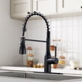 thumbnail image 1 of Sunrinx Matte Black Pull Down Kitchen Faucet Stainless Steel 3-Spray Kitchen Sink Faucet, 1 of 17