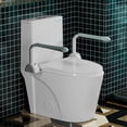 thumbnail image 1 of SUNRINX One-Piece Toilet with Armrest, ADA Height 17", Dual Flush 1.1/1.6 GPF, White, 1 of 10