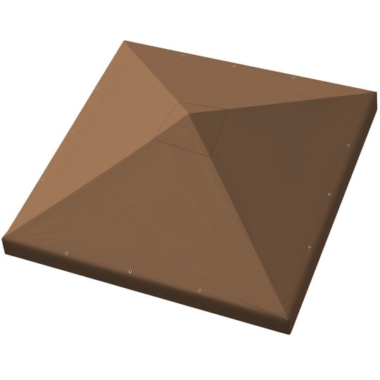 SUNRISEUMBRELLA 119“”x119” Gazebo Replacement Canopy Top Single Tier Canopy Top Cover(BROWN)