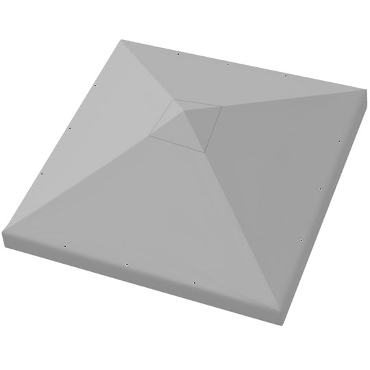 SUNRISEUMBRELLA 119“”x119” Gazebo Replacement Canopy Top Single Tier Canopy Top Cover(GREY)