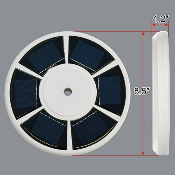 SUNRISEUMBRELLA 6 Solar Panels 26 LED Flag Pole Light Night Super Bright Flagpole White Lights