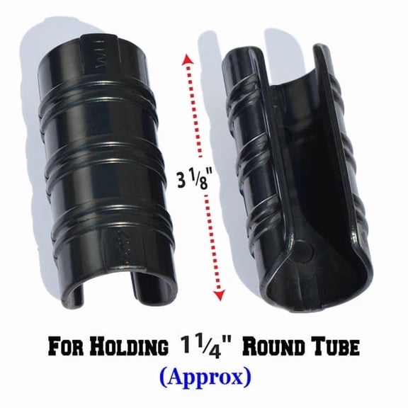 SUNRISEUMBRELLA Black Pipe Clamp for PVC Pipe Greenhouse Banner Frame Shelters 4 Sizes for Choice (10PCS, 1-1/4 inch x 3-1/8 Wide)