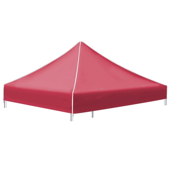 SUNRISEUMBRELLA Ez pop Up Instant Canopy 10'X10' Replacement Top Gazebo EZ Canopy Cover Patio Pavilion Sunshade PolyesterBurgundy