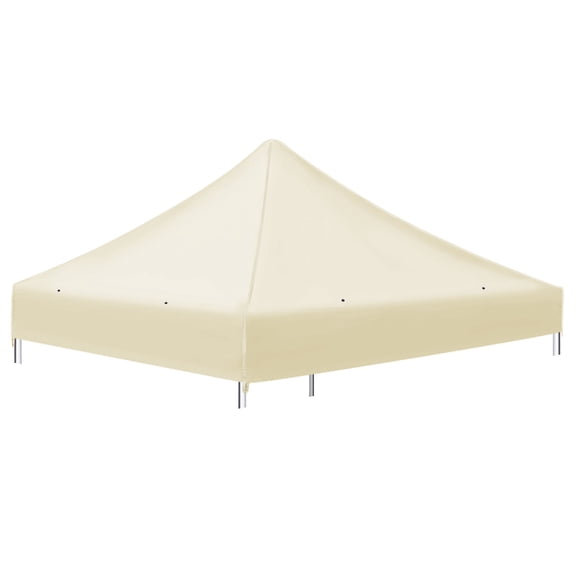 SUNRISEUMBRELLA Ez pop Up Instant Canopy 10'X10' Replacement Top Gazebo EZ Canopy Cover Patio Pavilion Sunshade PolyesterEcru