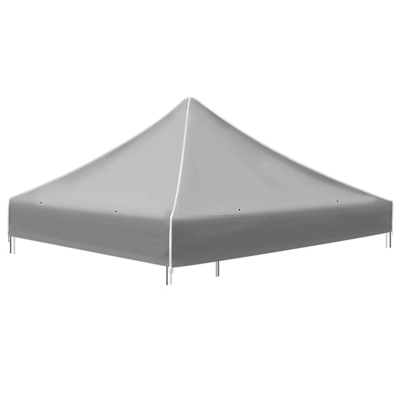 SUNRISEUMBRELLA Ez pop Up Instant Canopy 10'X10' Replacement Top Gazebo EZ Canopy Cover Patio Pavilion Sunshade PolyesterGrey