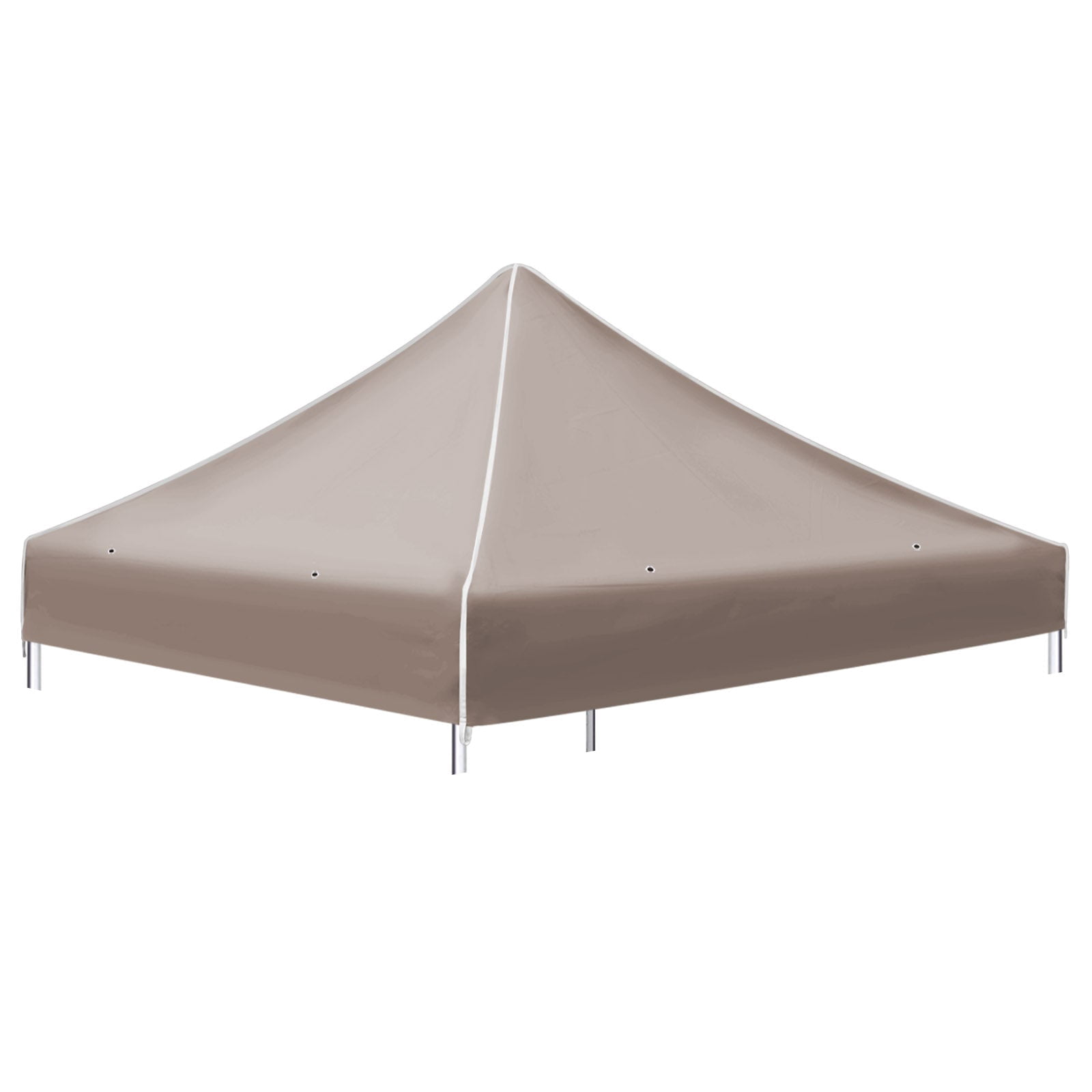 SUNRISEUMBRELLA Ez pop Up Instant Canopy 10'X10' Replacement Top Gazebo EZ Canopy Cover Patio Pavilion Sunshade Polyester（Taupe）