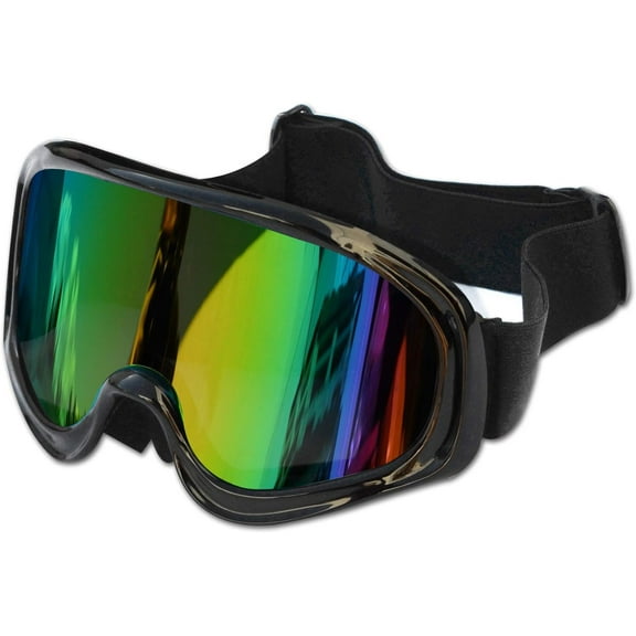 SUNRISEUMBRELLA Motorcycle and Bike Goggles Clear Skiing Ski Goggles Sport Goggles UV400 Anti-fog Sunglasses (Black)