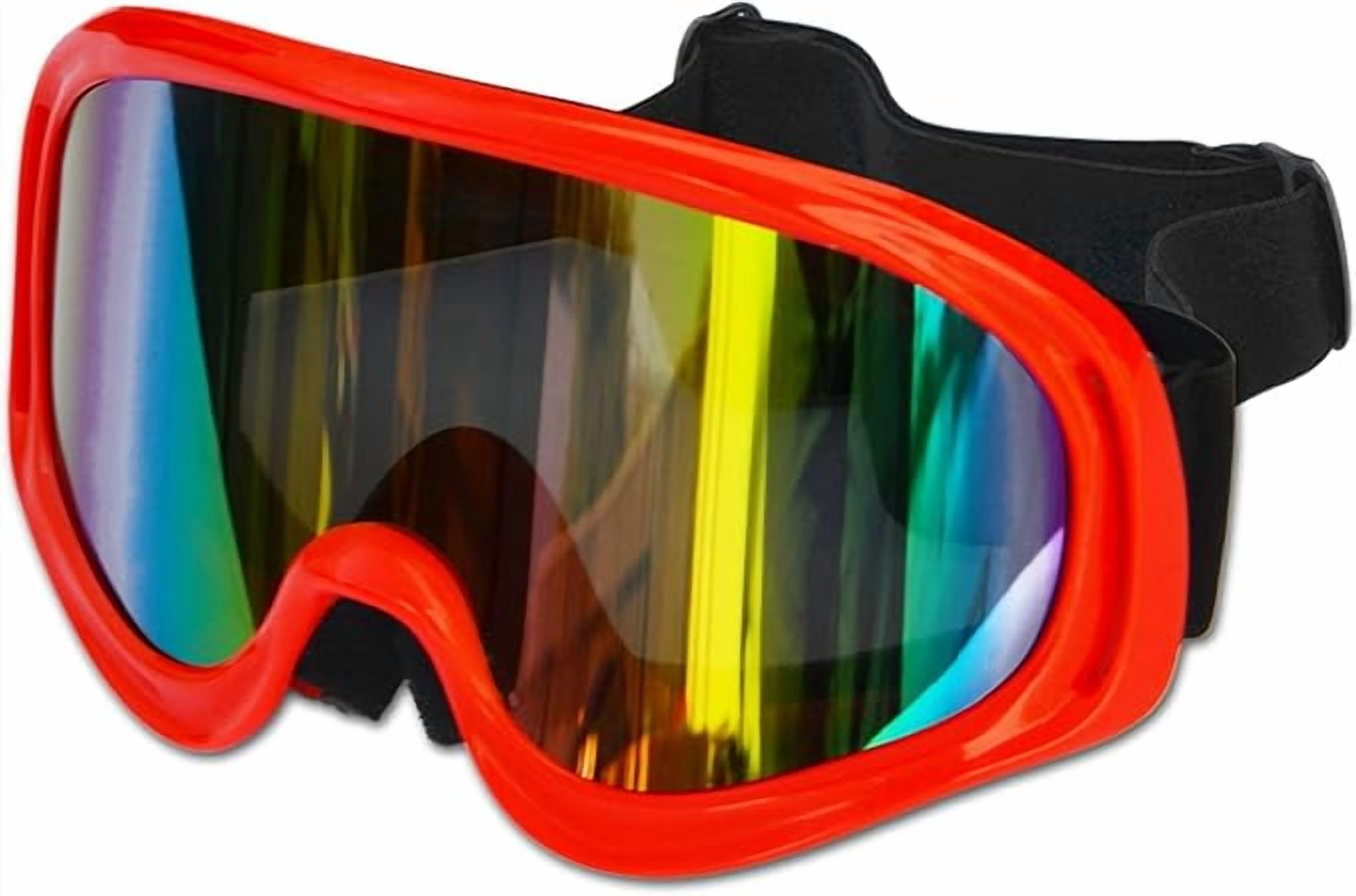 SUNRISEUMBRELLA Motorcycle and Bike Goggles Clear Skiing Ski Goggles Sport Goggles UV400 Anti-fog Sunglasses (Red)