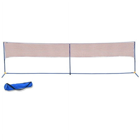 SUNRISEUMBRELLA Portable 3-in-1 Volleyball Tennis Badminton Net Set Training Beach with Carrying Bag 20' L