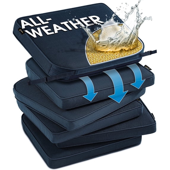 SUNROX DryFast Foam Outdoor Chair Cushion with DryMesh Drainage, All-Weather FadeShield Water Resistant Patio Furniture Cushions, Ultra Durable Patio Chair Cushions