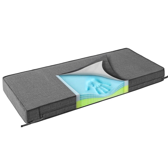 SUNROX Gel Memory Foam Bench Cushion, Water Resistant